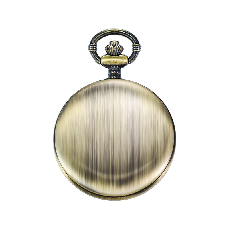 Bronze Deer Quartz Pocket Watch with Chain